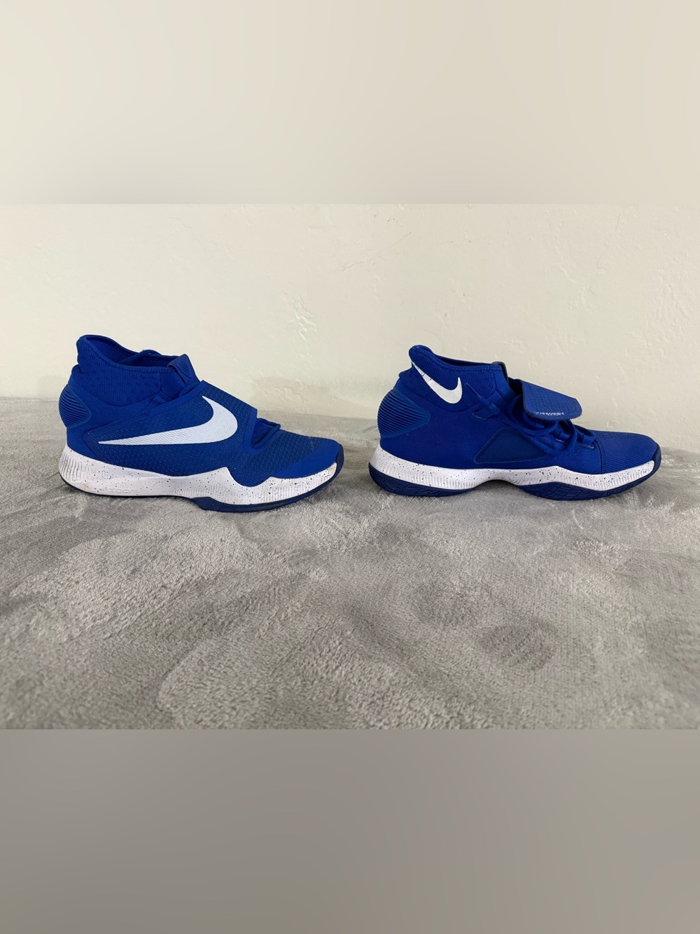 Nike Royal Blue and White High-Top Sneakers